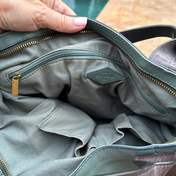 Vintage Fossil Teal Purse & Wallet - Picture 8 of 15